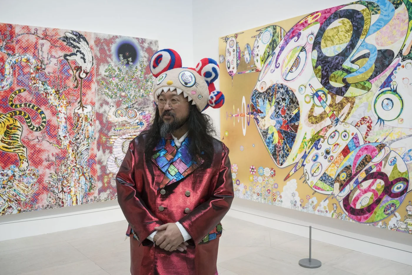 Takashi Murakami at the opening of “The Deep End of the Universe” at the Albright-Knox Art Gallery, Nov. 9, 2017